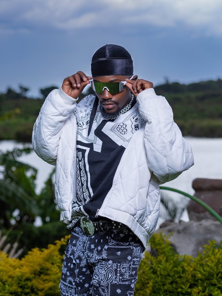 A creator on location, styled for a brand shoot